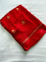 Viscose Khadi Small Zari Butti Saree