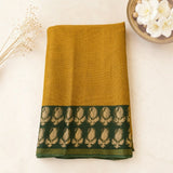Mustard Block Print Kota Doriya
