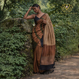 Multistripes Khadi Cotton Saree