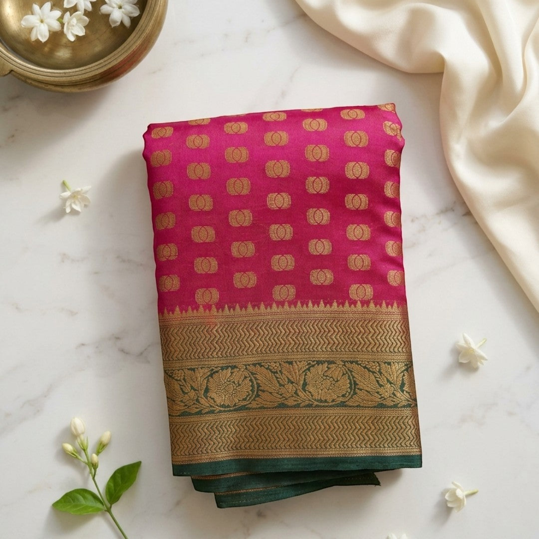 Georgette Banarasi Butti Silk Saree