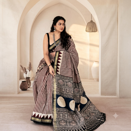 Ajrakh Pallu Bagru Maheshwari