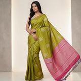 Butterfly Motif Semi Silk Saree