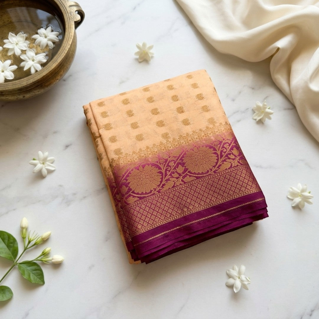 Georgette Banarasi Butti Silk Saree