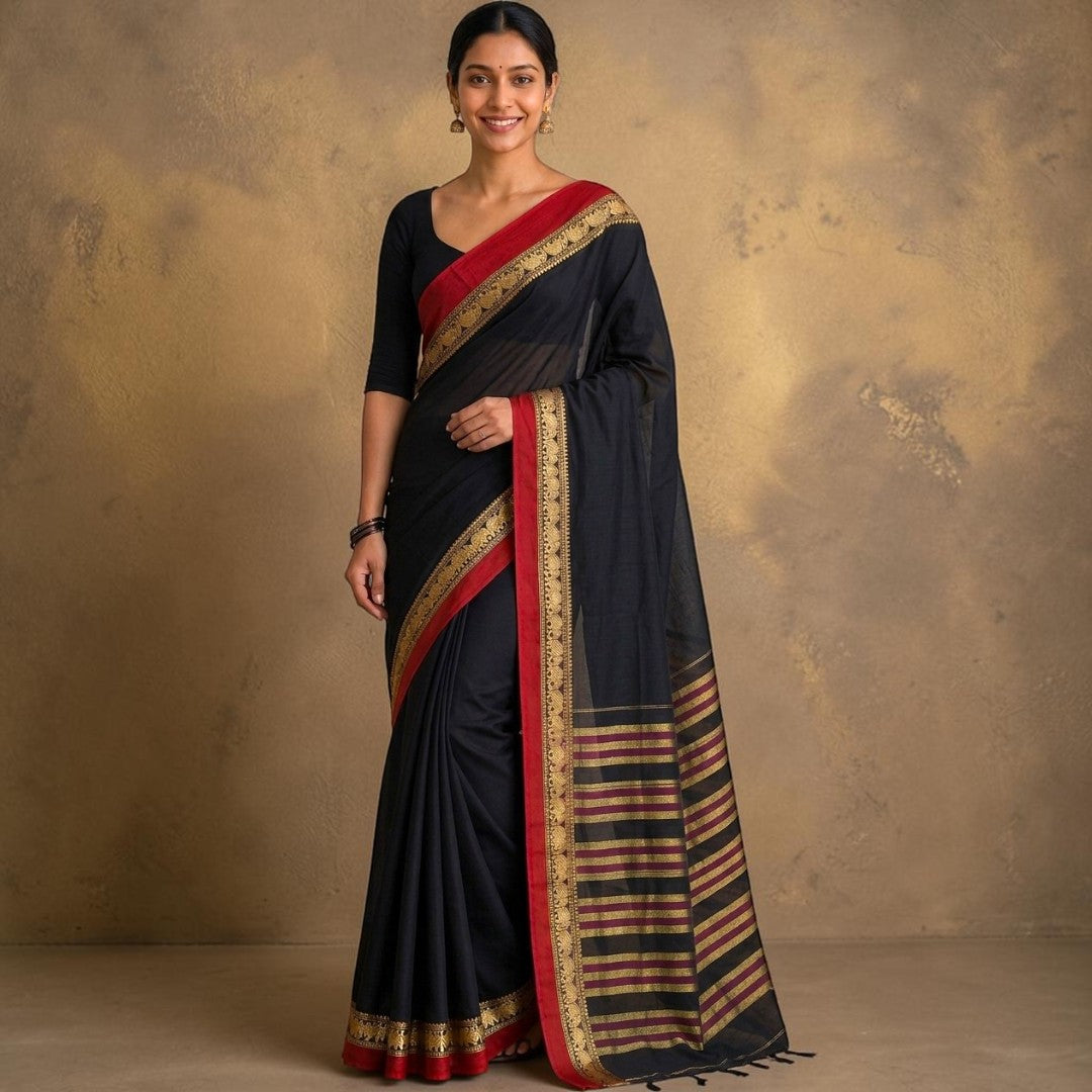 Gajamala Border Narayanpet Mercerized Cotton Saree