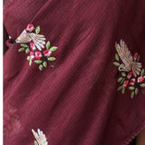 Kota Doria Saree with Rainbow Sparrow Motifs