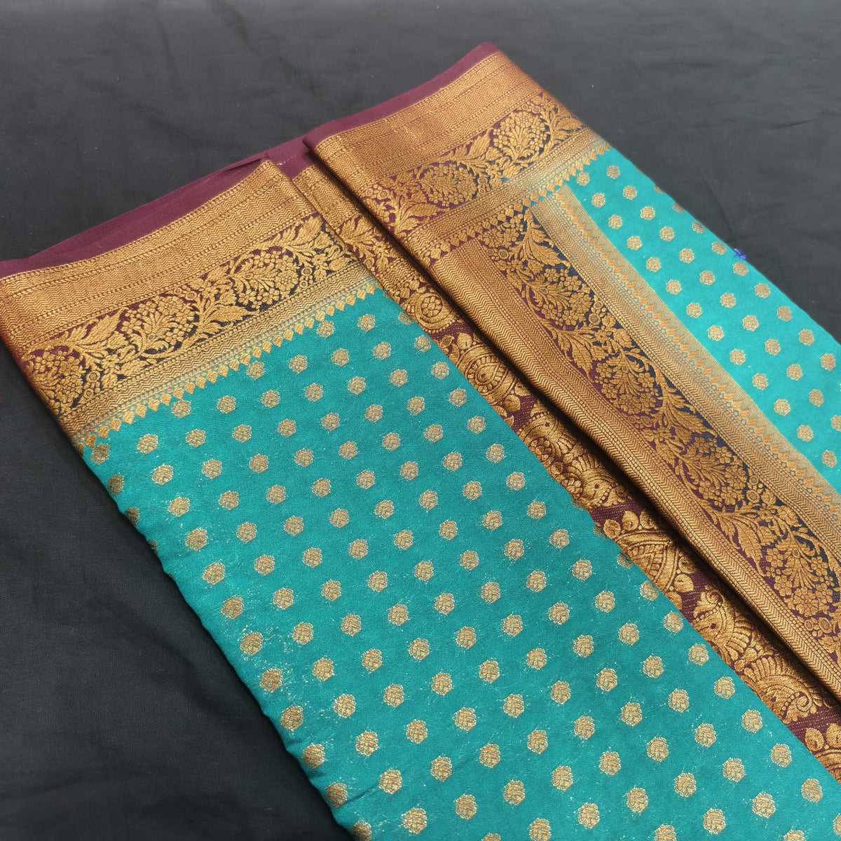 Georgette Banarasi Butti Silk Saree