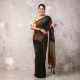 Multistripes Khadi Cotton Saree