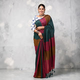 Multistripes Khadi Cotton Saree