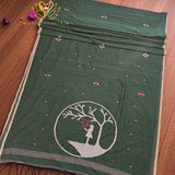 Bengal Jamdani Handloom Cotton Saree with Woven Motifs
