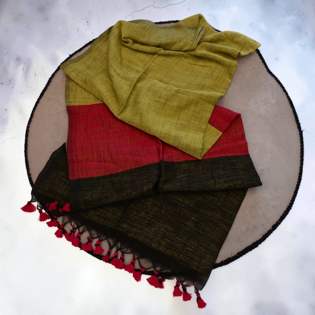 Linen Cotton Handloom Saree