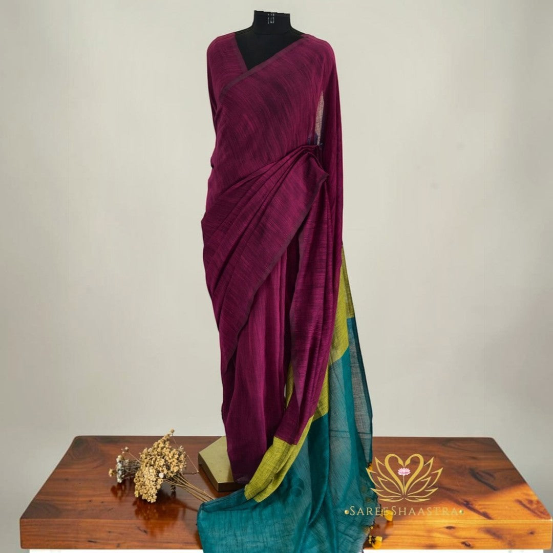 Linen Cotton Handloom Saree