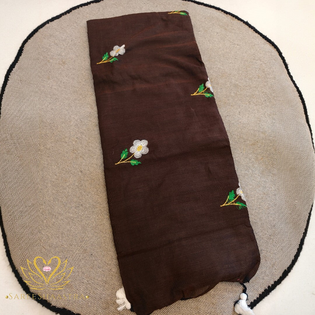 Khadi Cotton Flower Embroidery