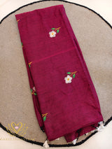 Khadi Cotton Flower Embroidery