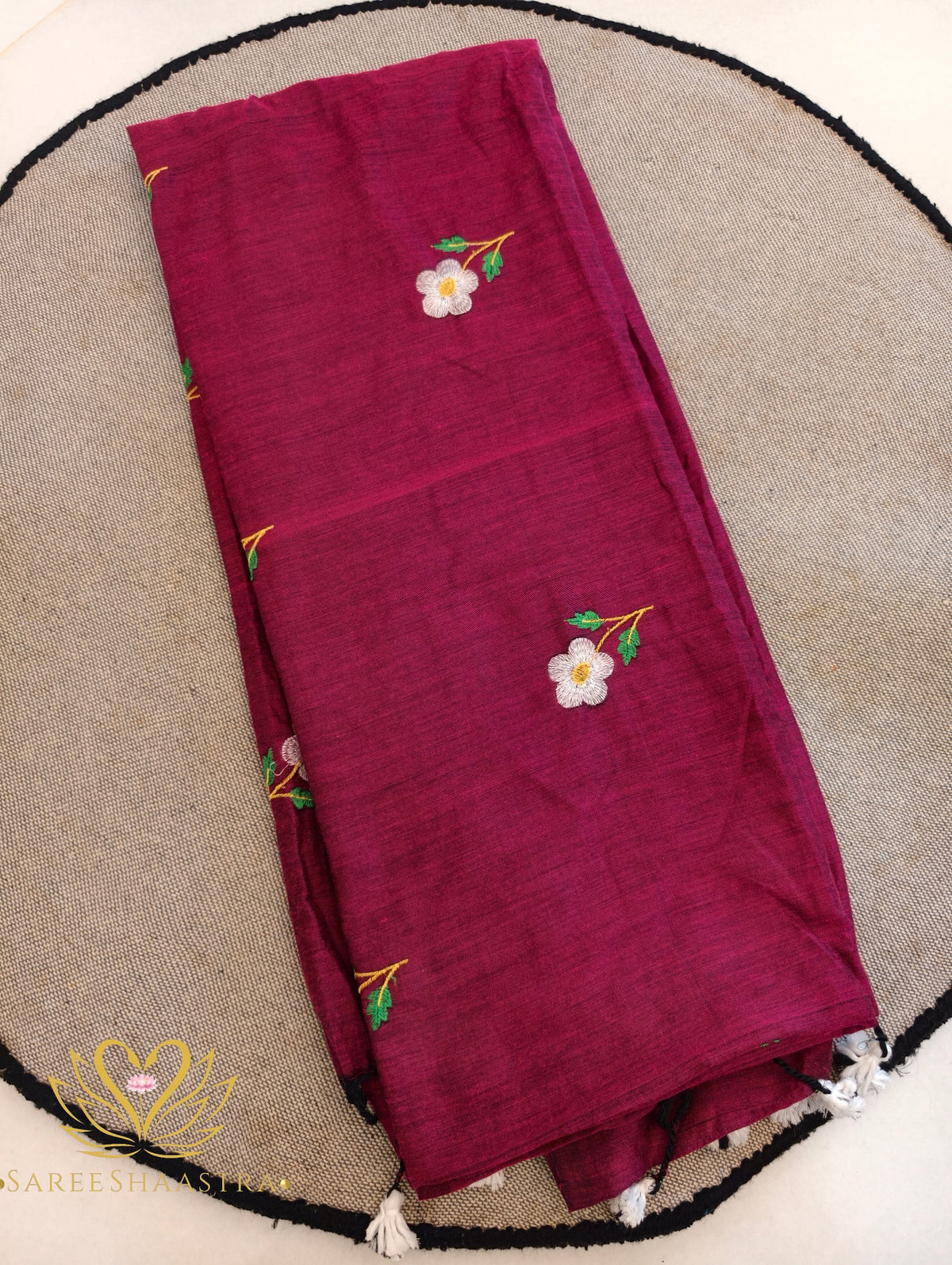 Khadi Cotton Flower Embroidery