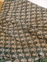 Mustard Block Print Kota Doriya