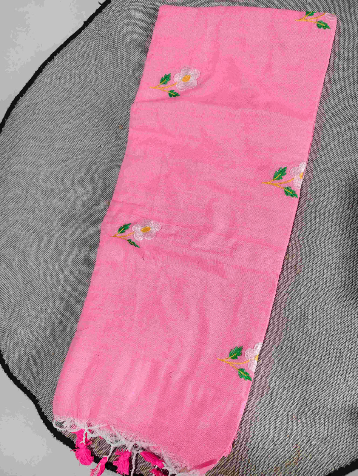 Khadi Cotton Flower Embroidery