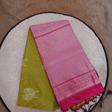 Butterfly Motif Semi Silk Saree