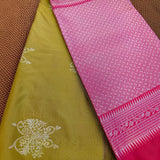 Butterfly Motif Semi Silk Saree