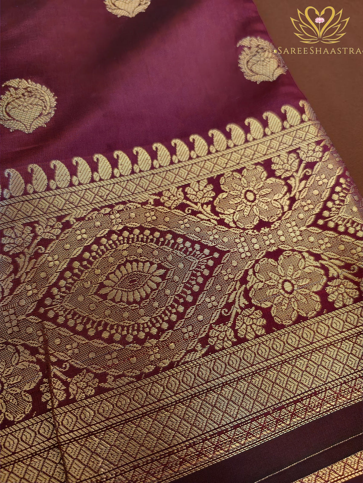 Coffee Banarasi Semi Silk Saree
