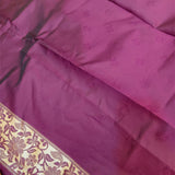 Magenta Banarasi Semi Silk Saree with Gold Zari