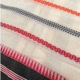 Multicolour Horizontal Lines Beige Saree