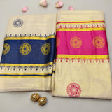 Mandala Kerala Kasavu Tissue Silk Saree