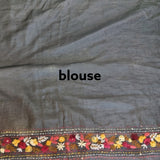 Bottle Green Blossom Embroidered Saree