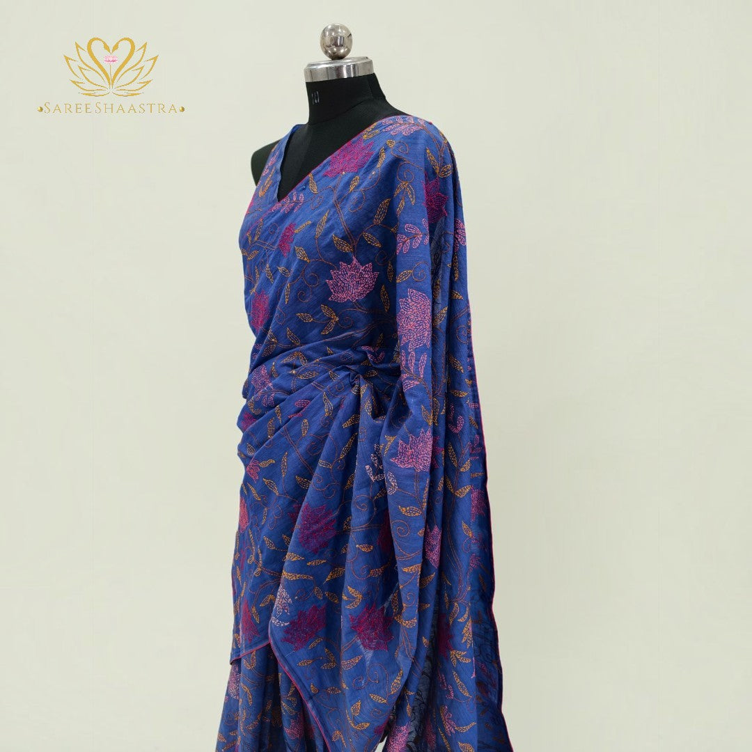 Royal Cobalt Blue Floral Artistry