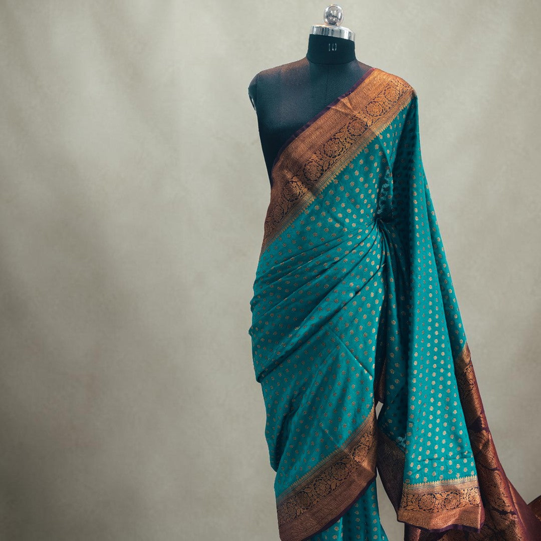Georgette Banarasi Butti Silk Saree