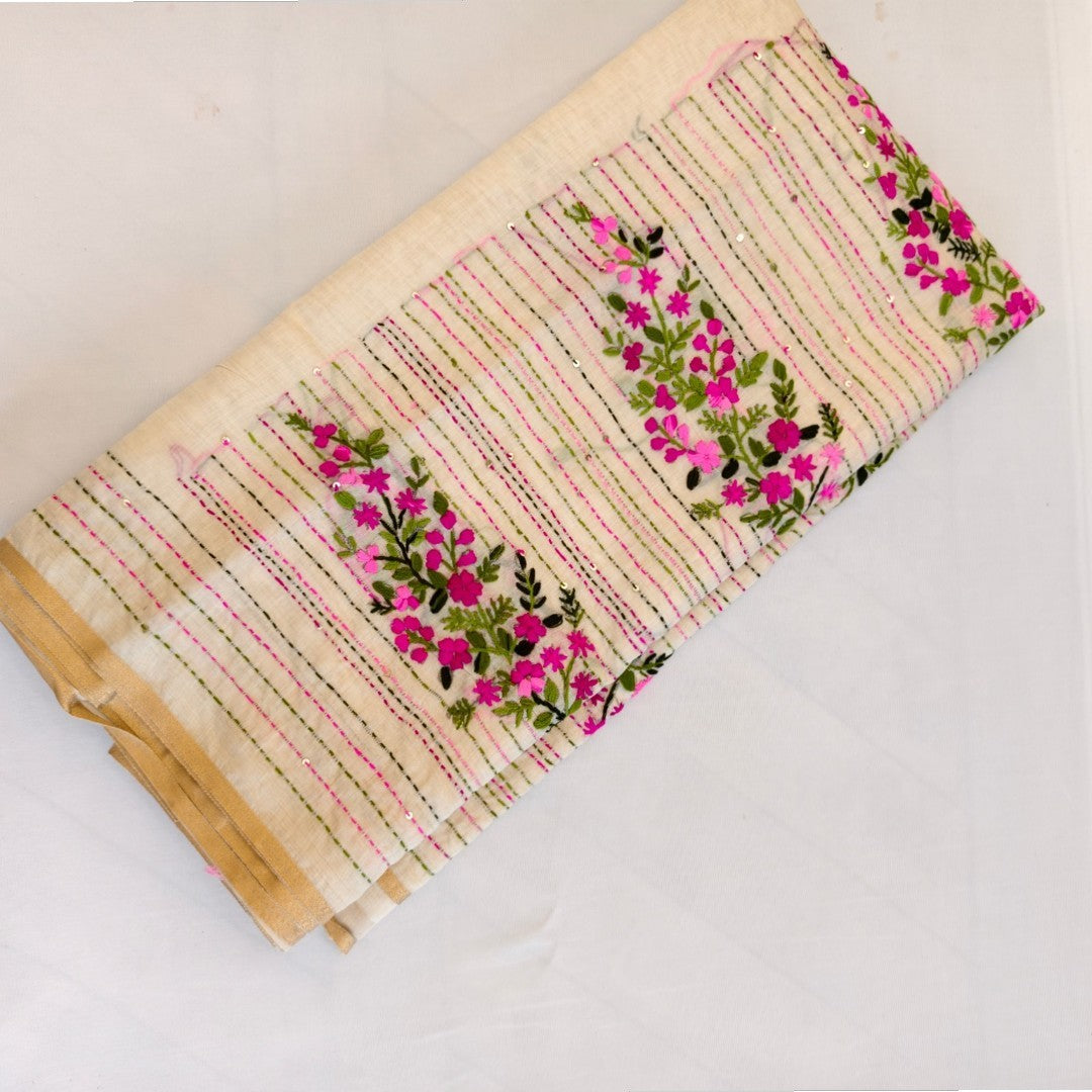 Chanderi Pink Onam Bouquet