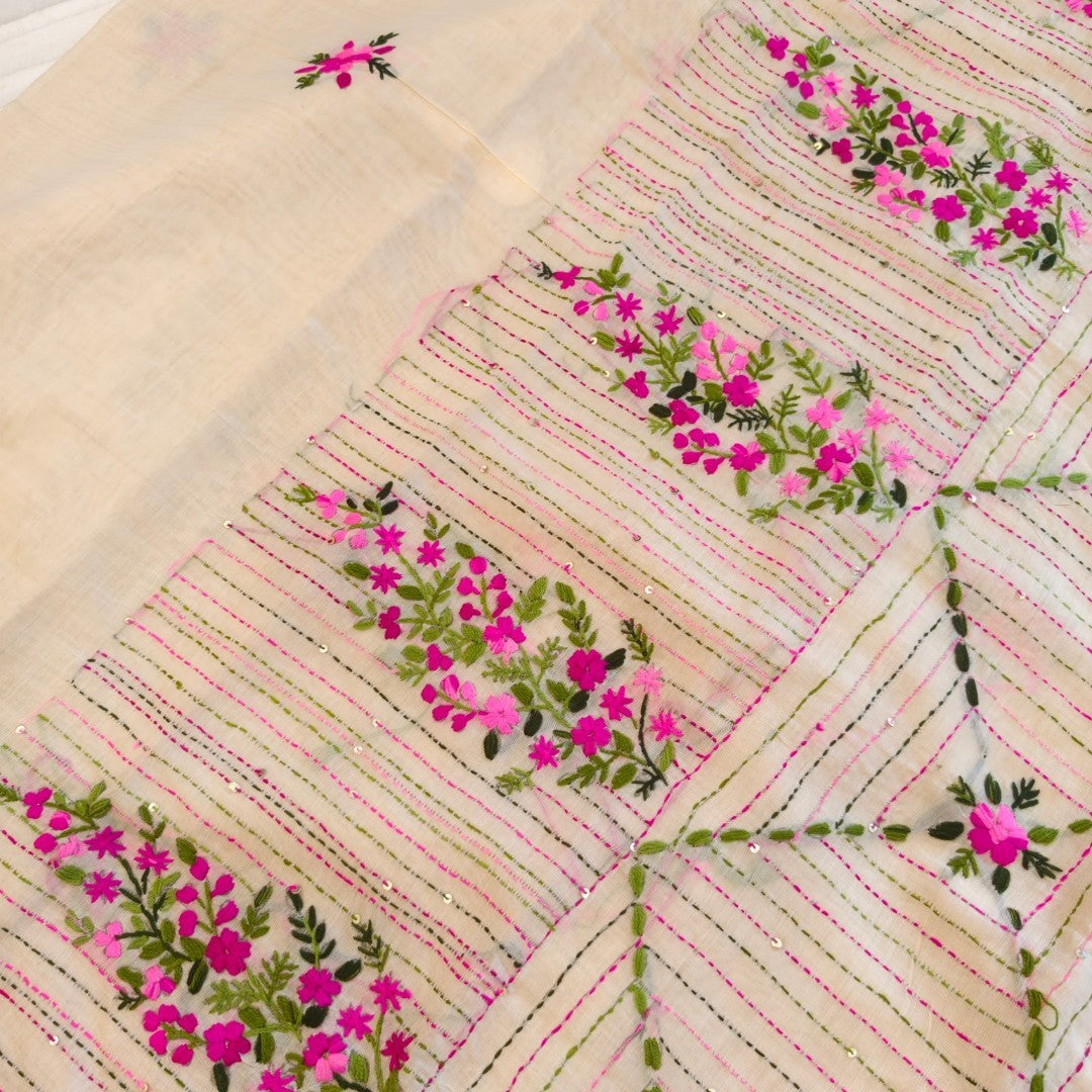 Chanderi Pink Onam Bouquet