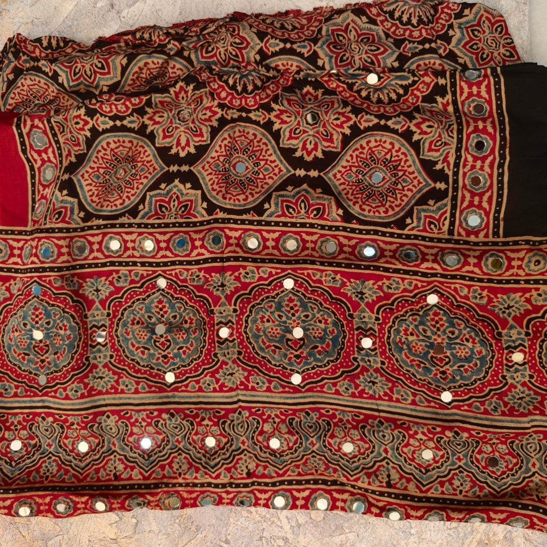 Noor-e-Ajrak — Pure Modal Ajrakh Mirror Saree
