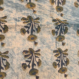 Earth & Indigo Hand Block Printed Mul Cotton Saree