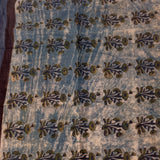 Earth & Indigo Hand Block Printed Mul Cotton Saree