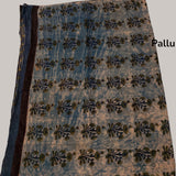 Earth & Indigo Hand Block Printed Mul Cotton Saree