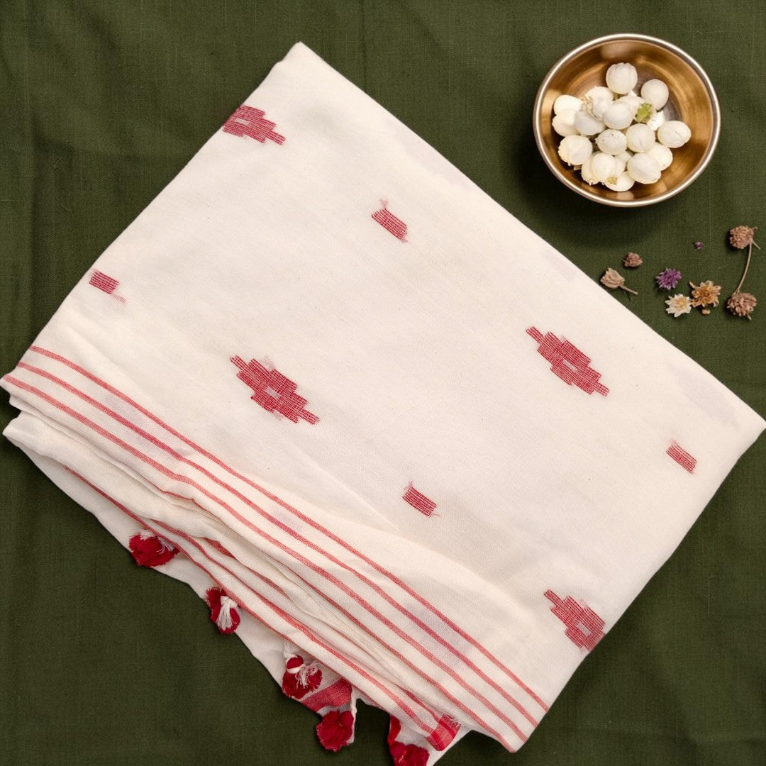 Burfi Butti Mul Cotton Saree
