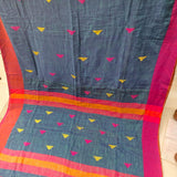 Semi -Linen Handwoven Butti Saree