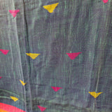 Semi -Linen Handwoven Butti Saree