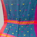 Semi -Linen Handwoven Butti Saree