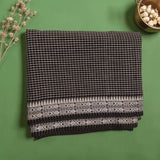 Noir Grid Handloom Cotton Saree