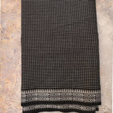 Noir Grid Handloom Cotton Saree