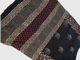 Elephant Motif Block Print Mul cotton Saree