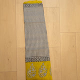 Mustard Paisley — Screen Printed Mul Cotton Saree