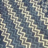Indigo Elephant Block Print Mul Cotton Saree