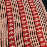Crimson and Black Hand blocked Mul cotton Saree