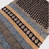 Black Paisley Block Printed Natural Dye Saree