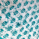 Aqua Floral Mul Cotton Saree