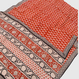 Red, Black & Ivory Floral Mul Cotton