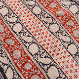 Red, Black & Ivory Floral Mul Cotton