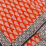 Red, Black & Ivory Floral Mul Cotton